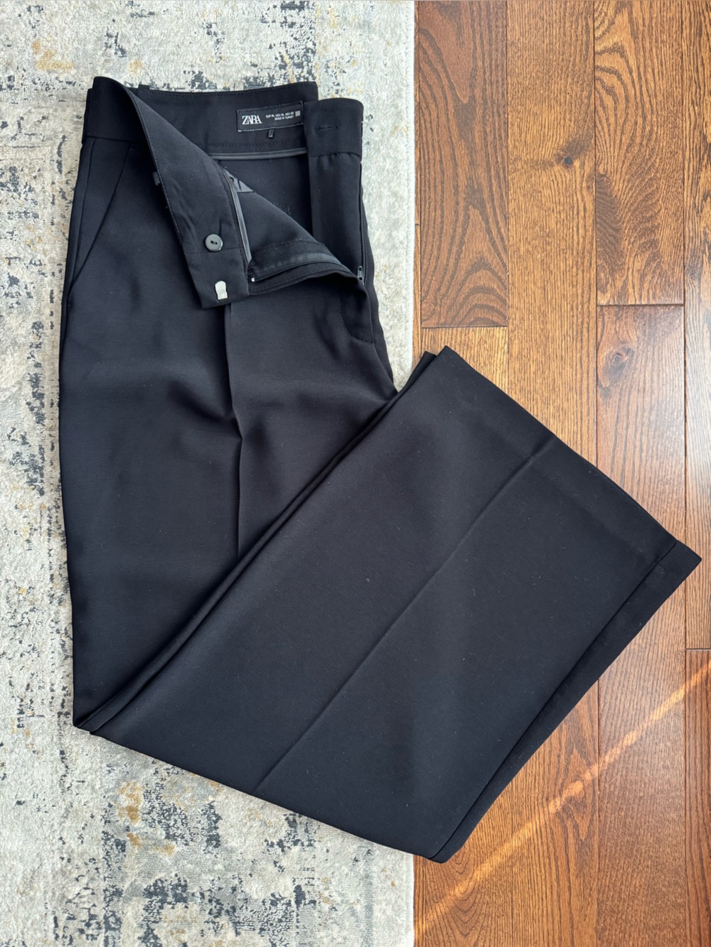 Zara Women’s Black Dress Pants - Wide Leg Tailored Style